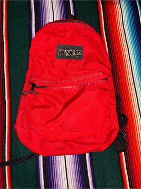 Vintage JanSport Made in USA Red Backpack Bookbag
